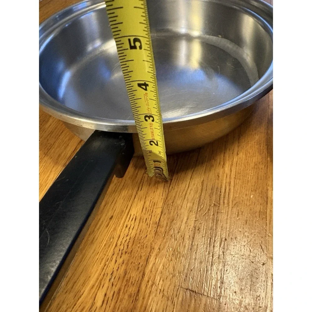 Vintage SEAL-O-MATIC 18-8 3 Ply Stainless‎ Steel Frying Pans Skillet 2 USA